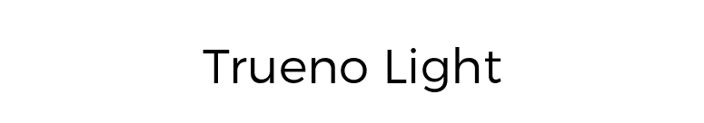 Trueno Light font preview