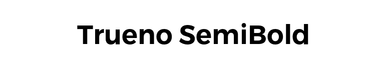 Trueno SemiBold font preview