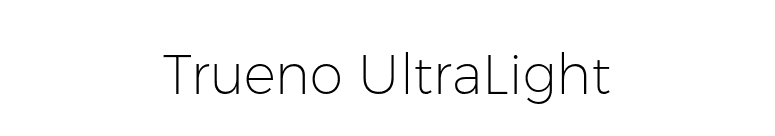 Trueno UltraLight font preview