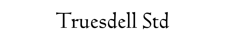 Truesdell Std font preview