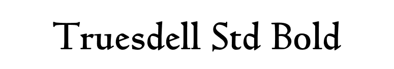 Truesdell Std Bold font preview