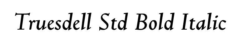 Truesdell Std Bold Italic font preview