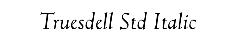 Truesdell Std Italic font preview