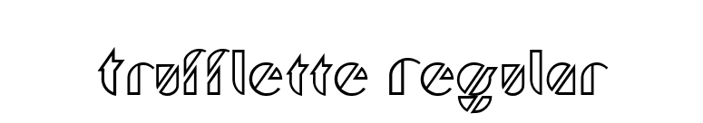 Trufflette Regular font preview