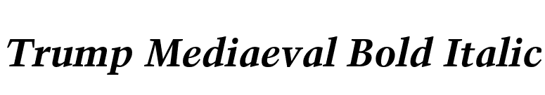 Trump Mediaeval Bold Italic font preview