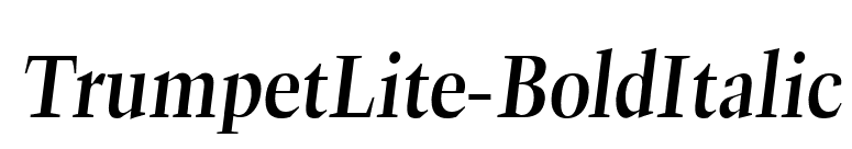 TrumpetLite-BoldItalic font preview