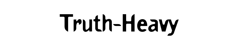 Truth-Heavy font preview