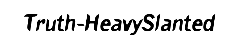 Truth-HeavySlanted font preview