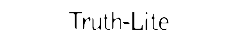 Truth-Lite font preview