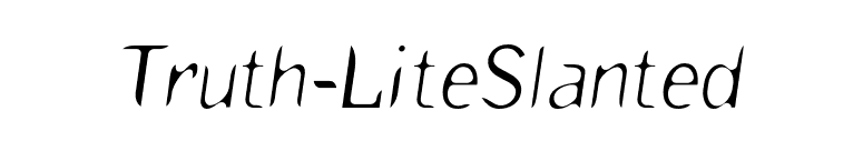 Truth-LiteSlanted font preview
