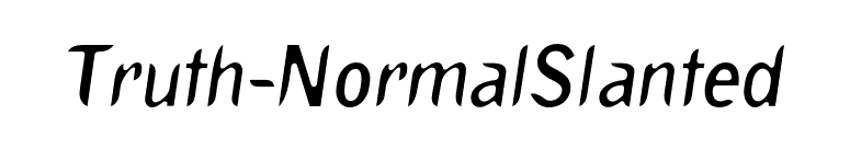 Truth-NormalSlanted font preview