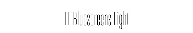 TT Bluescreens Light font preview
