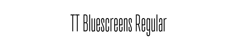 TT Bluescreens Regular font preview
