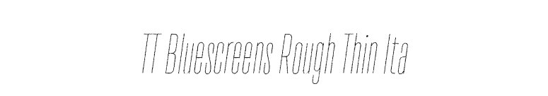 TT Bluescreens Rough Thin Ita font preview