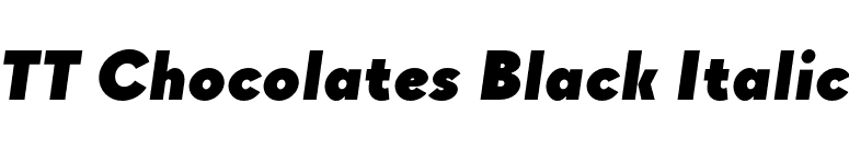TT Chocolates Black Italic font preview