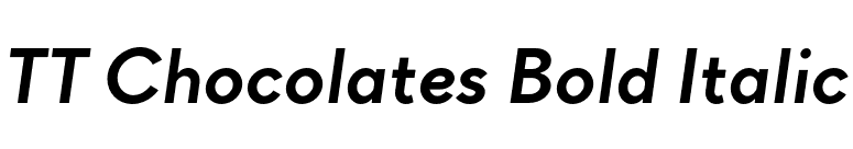 TT Chocolates Bold Italic font preview