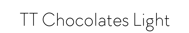 TT Chocolates Light font preview