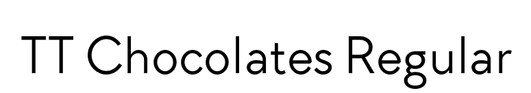 TT Chocolates Regular font preview