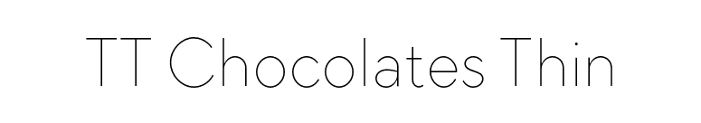 TT Chocolates Thin font preview