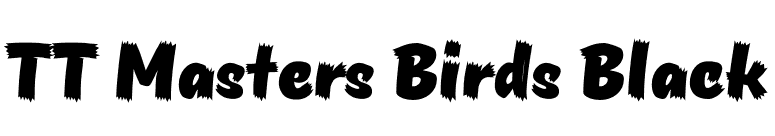 TT Masters Birds Black font preview