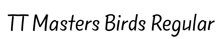 TT Masters Birds Regular font preview