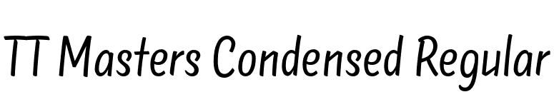 TT Masters Condensed Regular font preview
