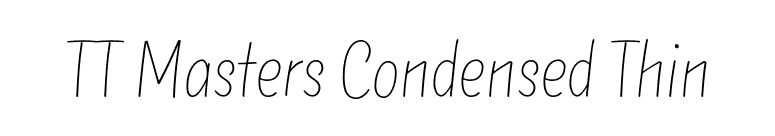 TT Masters Condensed Thin font preview