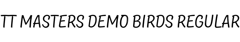TT Masters DEMO Birds Regular font preview