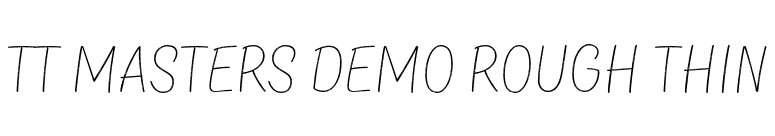 TT Masters DEMO Rough Thin font preview