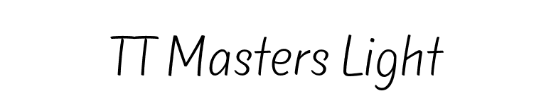TT Masters Light font preview