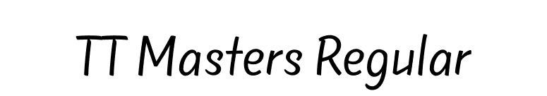 TT Masters Regular font preview