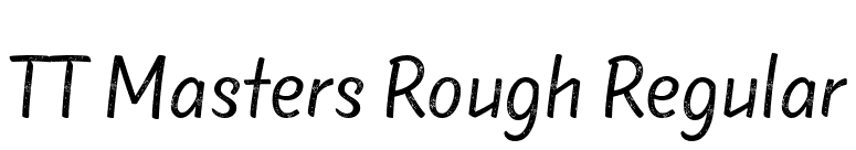 TT Masters Rough Regular font preview
