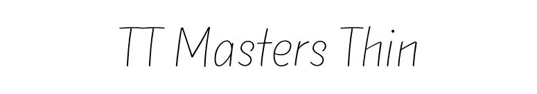 TT Masters Thin font preview
