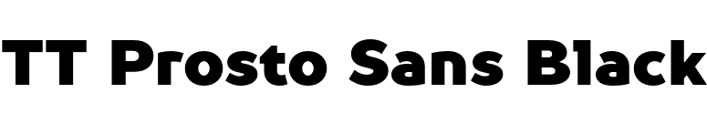 TT Prosto Sans Black font preview
