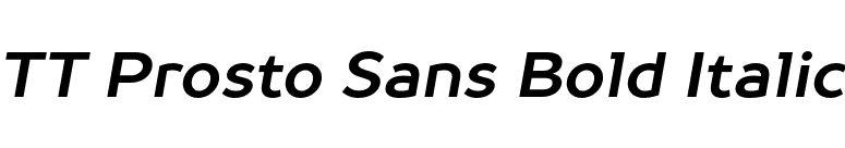 TT Prosto Sans Bold Italic font preview