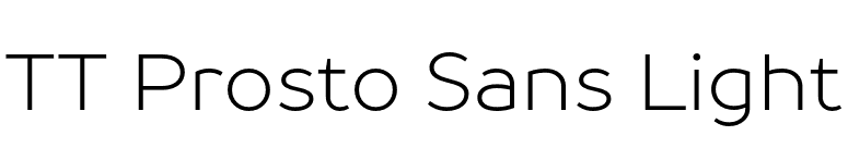 TT Prosto Sans Light font preview