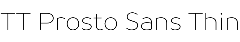 TT Prosto Sans Thin font preview