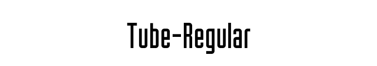 Tube-Regular font preview