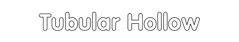 Tubular Hollow font preview