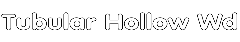 Tubular Hollow Wd font preview