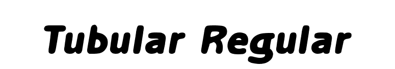 Tubular Regular font preview