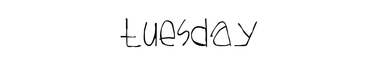 Tuesday font preview