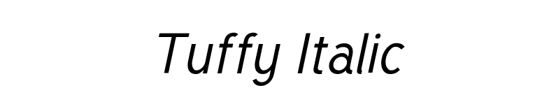 Tuffy Italic font preview