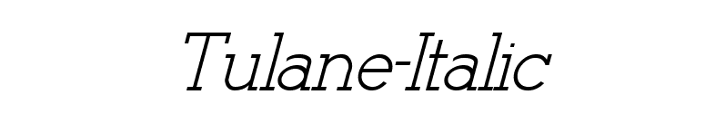 Tulane-Italic font preview