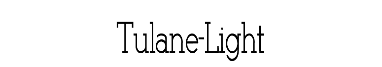 Tulane-Light font preview