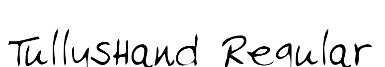 TullysHand Regular font preview