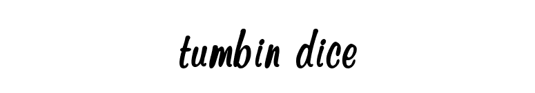 Tumbin Dice font preview