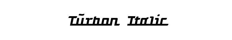Turbon Italic font preview
