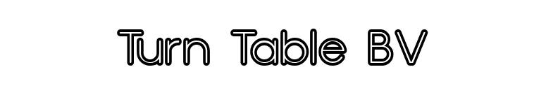 Turn Table BV font preview