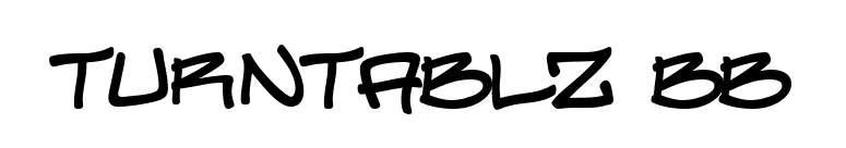 Turntablz BB font preview